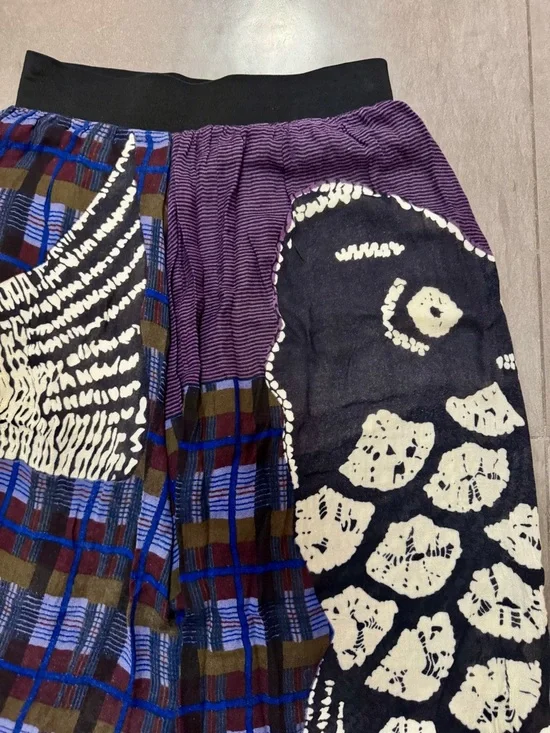 Mes Demoiselles Paris Blue, Purple & Black Wide-Leg Palazzo Pants - Picture 3 of 11